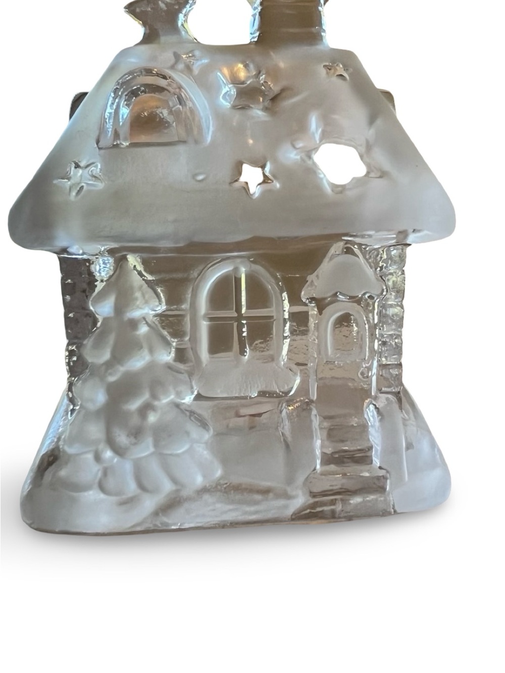 Mikasa Winter’s Cottage Frosted Crystal Tea Light Candle Holder